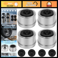 4pcs Trailer Axle Wheel Hub Dust Caps Grease Caps Rubber Plugs For 2000-3500l