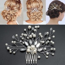 Pearl Women Hair Combs Wedding Hair Accessories Hair Pin Rhinestone Tiara Bridal