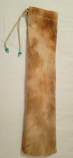 native american flute bag - fleece - very beautiful earth tone brown