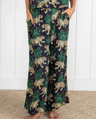 New Printfresh Womens Eco Satin Bagheera Black Ink Stevie Pants- Size Small S