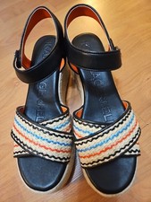 Karl Lagerfeld Paris Celeste Platform Wedge Sandal in Black Size 9 Womens New