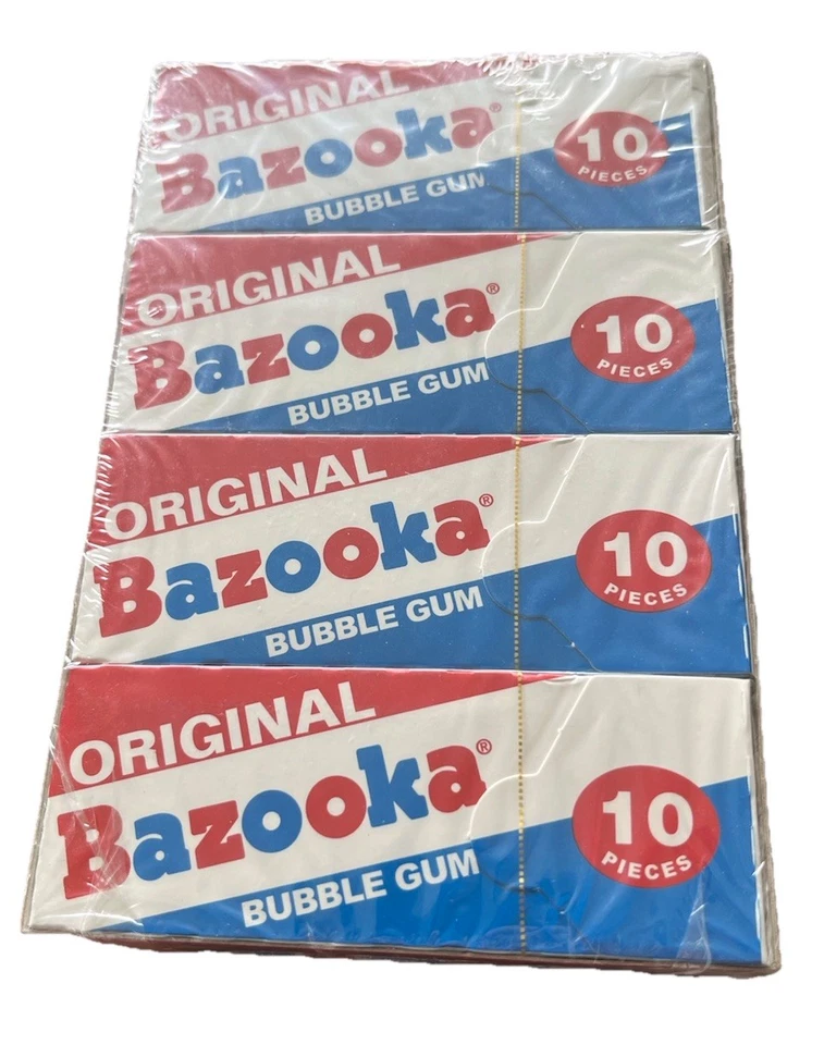 Original Bazooka Bubblegum 10 Piezas (ESTUCHE de 12) Throwback Bubble Gum ENVÍO GRATUITO Foto 2 de 4
