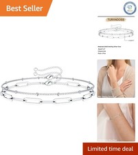 Trendy Adjustable 14K Gold Layered Bracelet with Evil Eye Pearl Bar Details