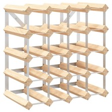 Wine Rack 20 Bottle Solid Pinewood Display Holder Storage Cabinet Shelf vidaXL