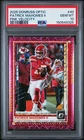 2025 Panini Donruss Optic Patrick Mahomes II #40 Pink Velocity Prizm /99 PSA 10