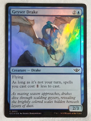#ad Geyser Drake 51 Outlaws of Thunder Junction Foil MTG: Magic the Gathering $1.50