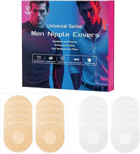 Nipple Covers for Men No Show, 100/60 PCS Nipple Tape Guards for Runners, anti C
