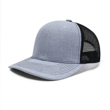 Mesh Trucker Hat Classic OSFM Snapback Flat Brim Adjustable Baseball Cap