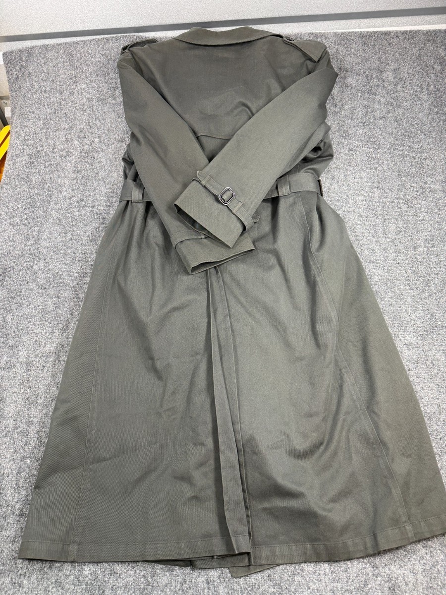 Vintage Christian Dior Monsieur Mens Trench Coat Size 42R Green