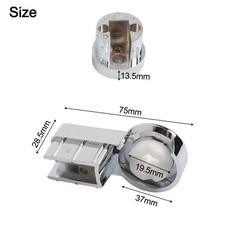 Shower Screen Hinges ABS Chrome Plating Brackets for Easy Installation