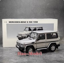 AUTOart 1:18 Benz G500 1998 SWB Alloy Diecast Model Car adult Gifts Black/Silver