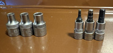 Kennedy Tools - Three 3/8" Drive Sockets & Three 1/4" Drive Hex Bits