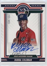 2022 Panini USA Baseball Stars & Stripes /499 Bubba Coleman #ADP1-BC Auto 12gr