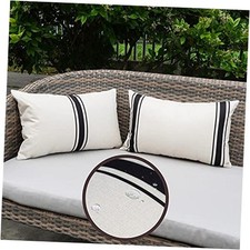 Outdoor Pillow Covers Waterproof 12X20 Set of 2 20" x 12" Pack of 2 Beige