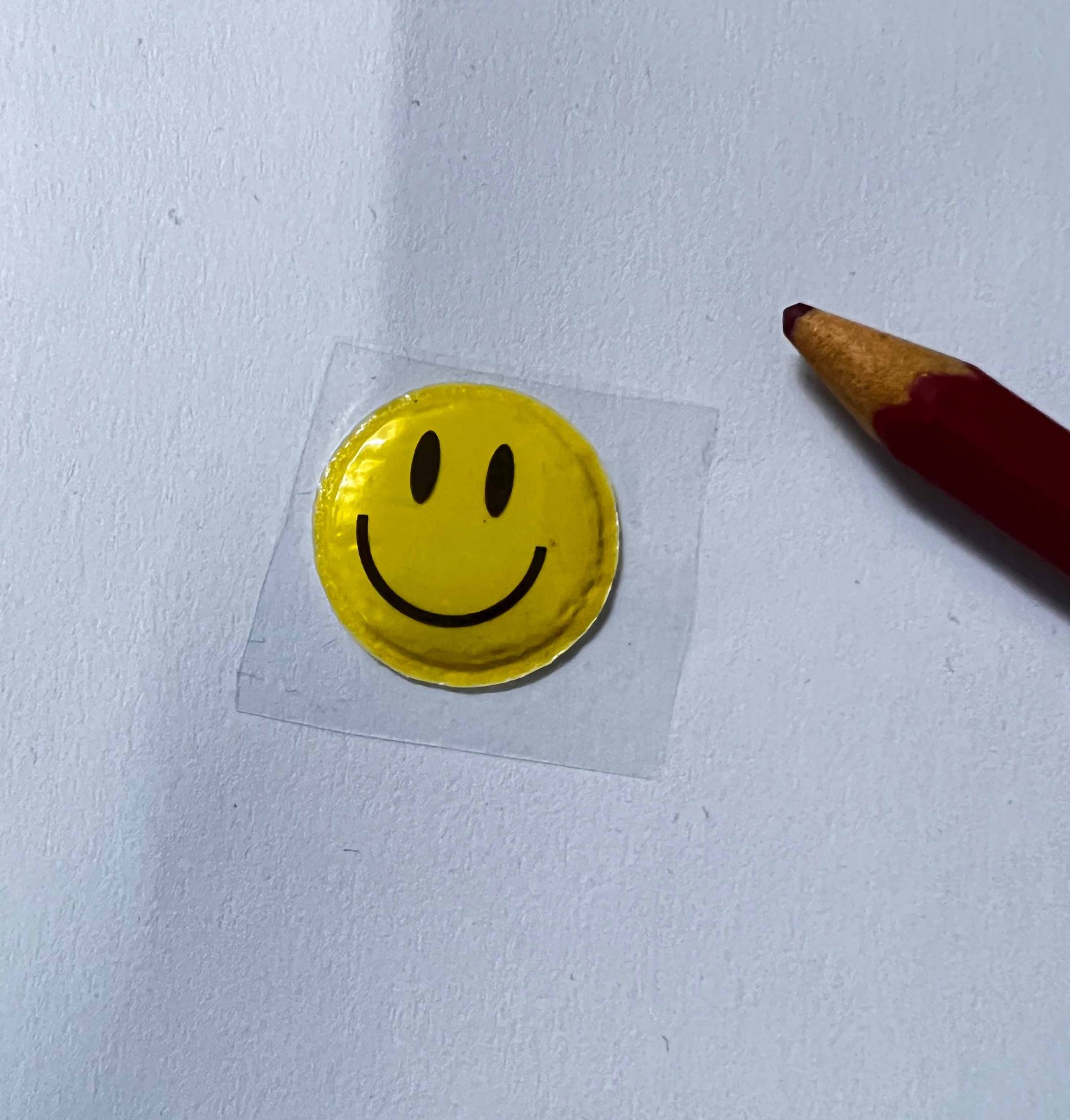 Yellow Color Small Size Plastic 1 piece face sticker