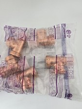 Tectite Sprint Copper Reducing Tee 22mm x 15mm Push Fit Fittings Pack of 5