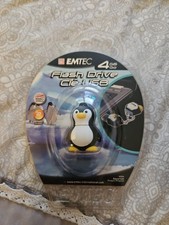 Emtec Penguin Animal Fashion USB Flash Drive w/ Chain 4GB NEW  SEALED