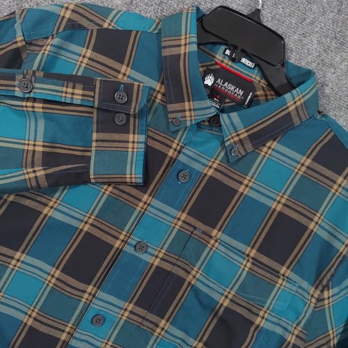 Alaskan Hardgear Flanellhemd Herren XL ungesteckt kariert Wollmischung Duluth Trading