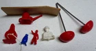 Vintage FUN Plastic Replacement Pieces for Marx & Other Playsets 7pcs 1950s++