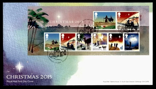 DR WHO 2015 GB FDC CHRISTMAS S/S M77339