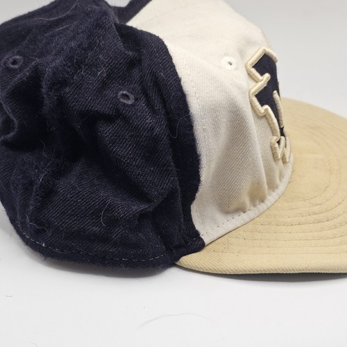 Notre Dame New Era 59FIFTY Fitted Size 7 1/4 Hat Cap Blue Gold Ivory Wool Blend - Picture 4 of 9