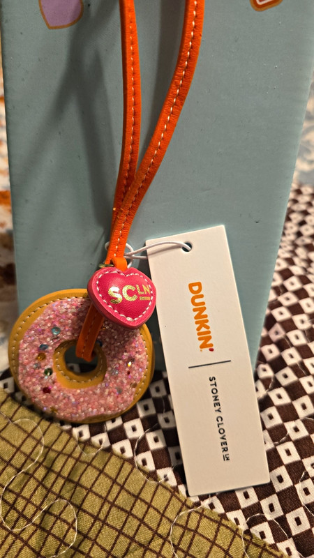 Stoney Clover Lane x Dunkin Donut Hanging Decorative Ornament Pink/Orange/Yellow