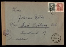 DR WHO 1951 POLAND BRALIN CENSORED TO GERMANY w27915