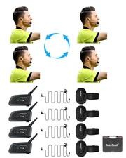Maxquall Referee Headsets 4 Person, V4 Plus Referee Communication System Foot...