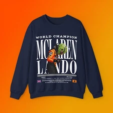 2025 World Champion Lando Norris reprint Sweatshirt, Retro F1 Merch Sweatshirt