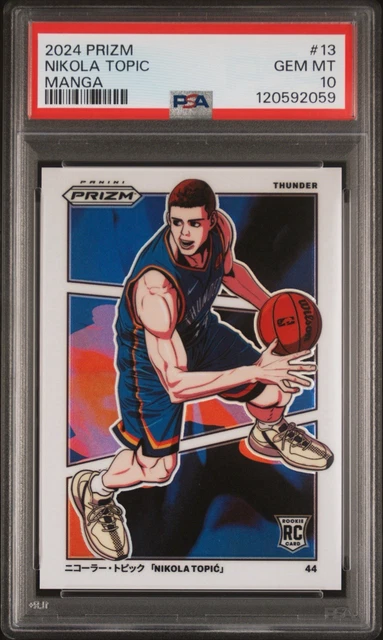 Nikola Topic Rookie MANGA SSP PSA 10 GEM MINT 2024 Panini Prizm RC #13 Low Pop