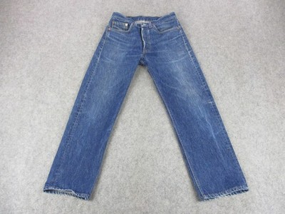 Levis 501 Jeans Mens 28x26 Blue XX Raw Indigo Denim Button Fly