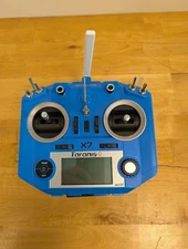 FrSky Taranis Q X7 2.4GHz ACCST Transmitter – Blue – Pristine Tested