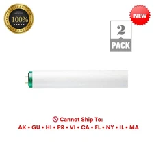 40-Watt 4 ft. T12 Fluorescent Tube Light Bulb: Cool White, 2-Pack