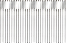 30Pcs Large Eye Blunt Stainless Steel Tapestry Needles 2" for Sewing, Knitting,