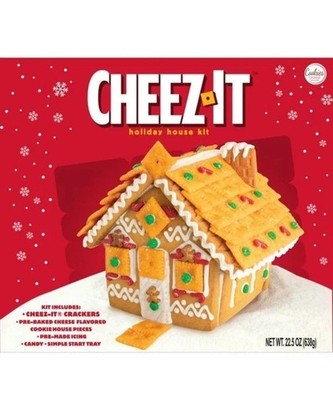 Cheez It Holiday House Gingerbread Cookie Kit 22.5 Oz Holiday House   Gift Idea