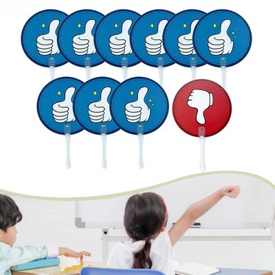 10 Stück Daumen hoch Daumen runter Paddel Handheld Handlich Lehrer Schüler