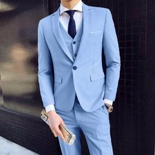 Men  S Suit 3 Piece Suit Business Wedding Party Vest Pants Coat Jacket