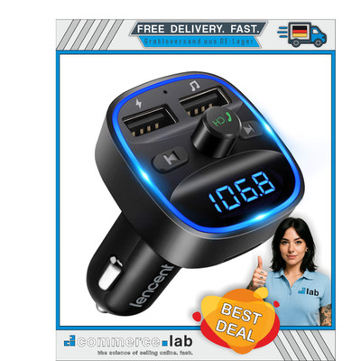 Bluetooth FM Transmitter Auto Musik Adapter 2 USB Ports