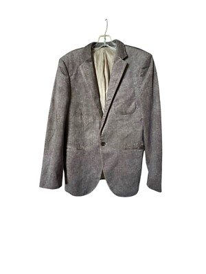Hugo Surpass Blazer Size 52  Elbow Patches Academic Look Wool/Viscose/Poly SOFT