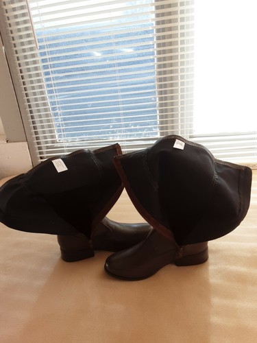 Boots #77 Women Brown Calf Height Zipper Closure NW Out Box Size 8 USA. 4 MX - Picture 6 of 10