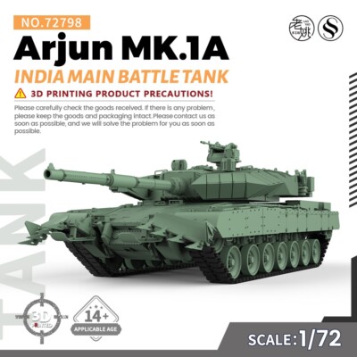 MRY-SFW SS72798 1/72 Military Model Kit India Arjun MK.1A Main Battle Tank