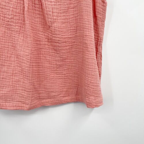 Marine Layer Jude Flutter Tank Top Size M Pink 100% Cotton Gauze Lightweight - Picture 3 of 8