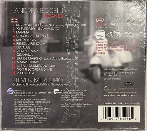 Incanto by Andrea Bocelli (CD /DVD , 2008) - Picture 2 of 8
