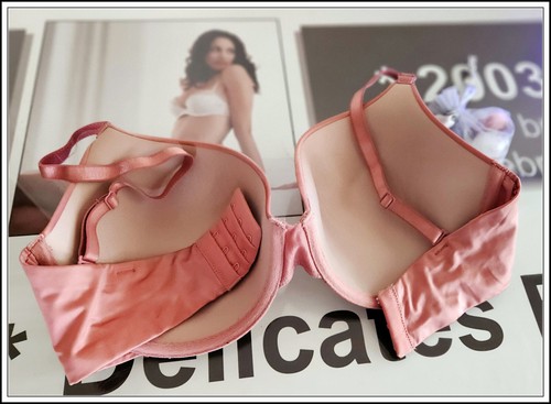 FINE LINES-WOMAN'S-SIZE 12DD-MULTIWAY-SATIN FINISH-PADDED-T SHIRT-BRA-COPPER - Picture 2 of 4