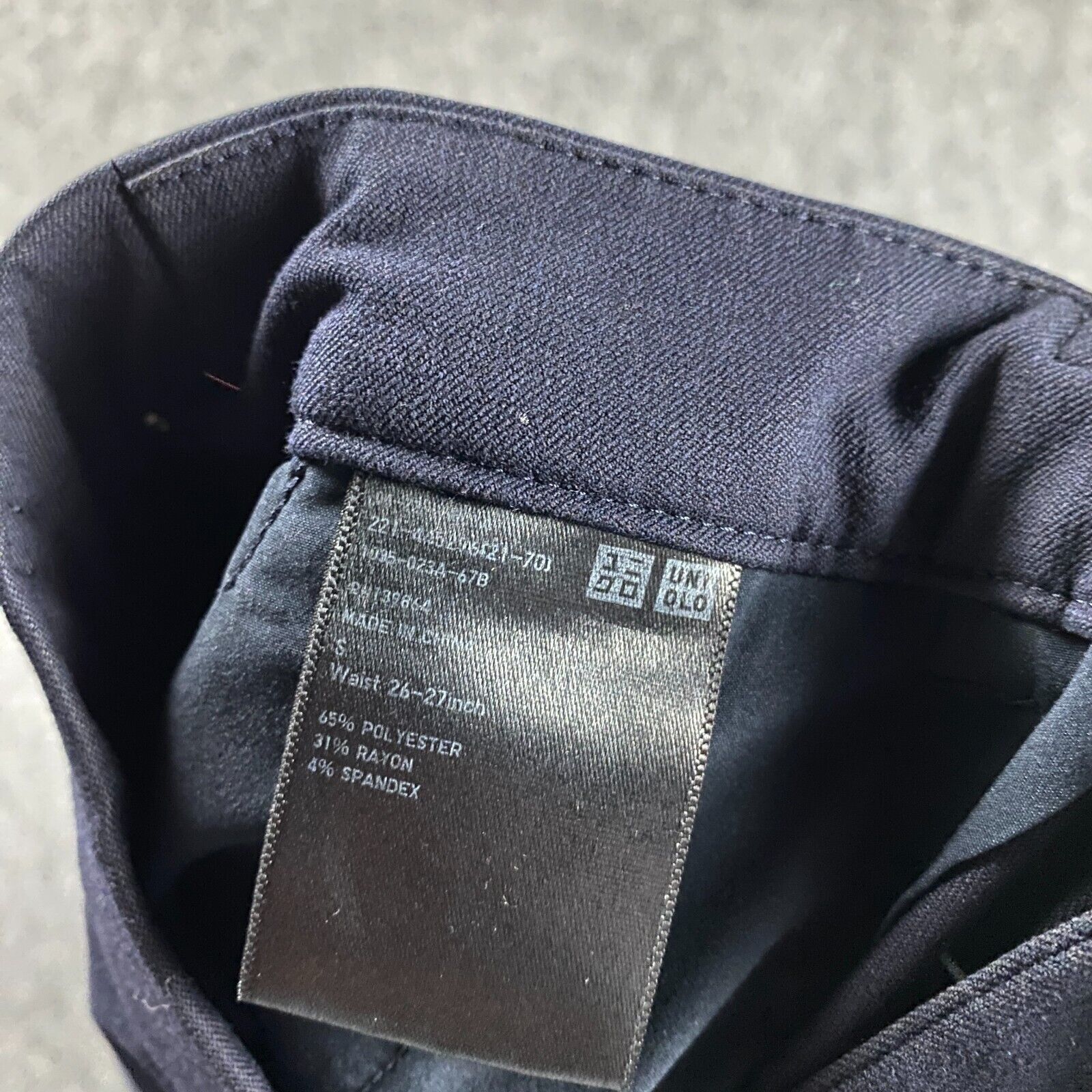 Uniqlo Pants Womens Small Blue Trouser Straight Leg Polyester Blend Adults thumbnail 8