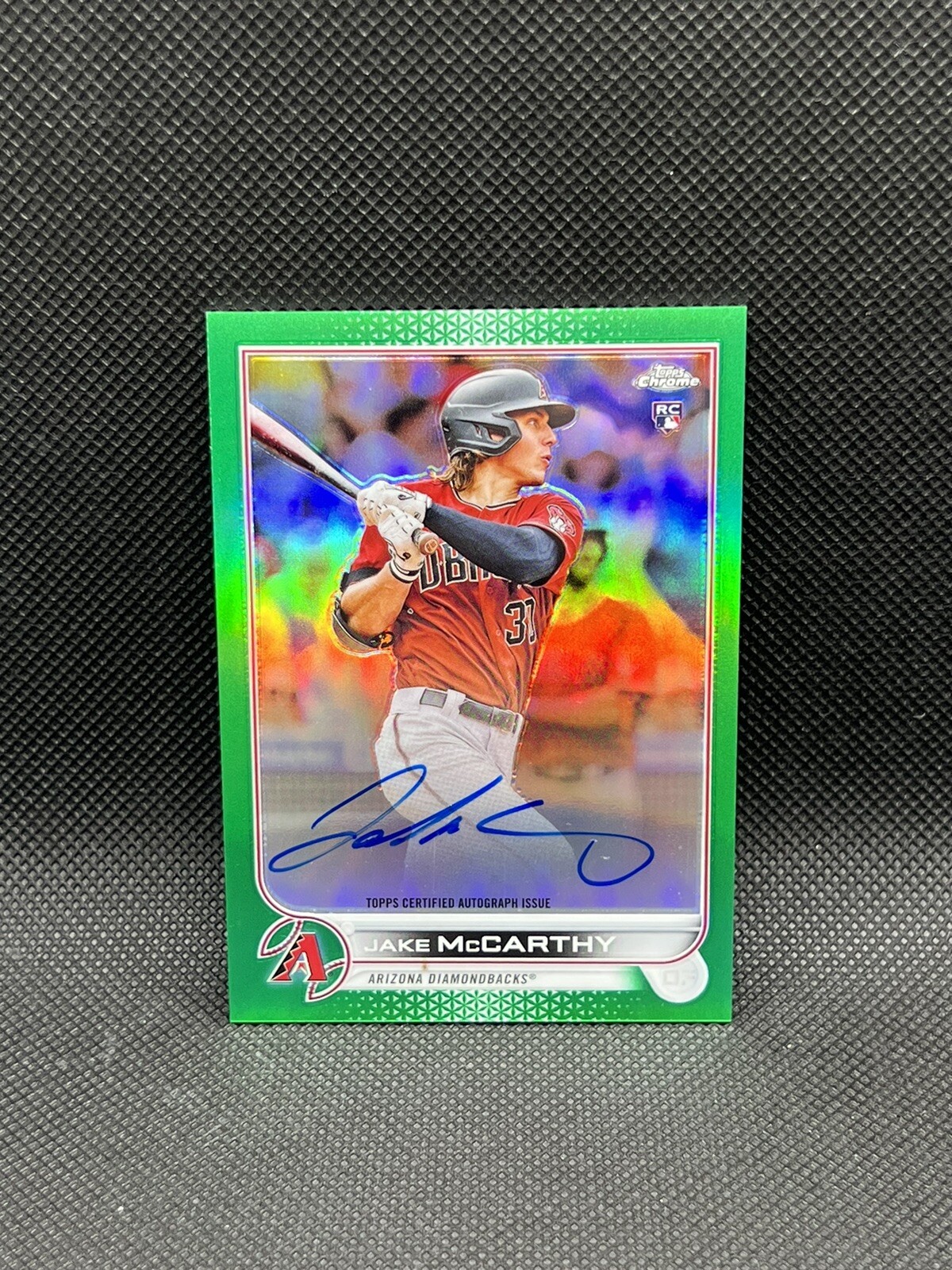 2022 Topps Chrome Jake McCarthy Rookie Green Auto /99 Arizona Diamondbacks!!!