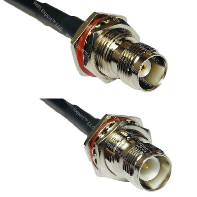 RFC240 TNC FEMALE BULKHEAD to RP-TNC FEMALE Coax RF Cable USA-Ship Lot