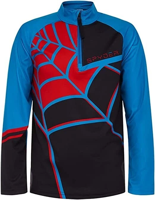 Spyder Boy's Base Layer Web Quarter Zip T-Neck Top Shirt Size XL (18) NWT
Opens in a new window or t