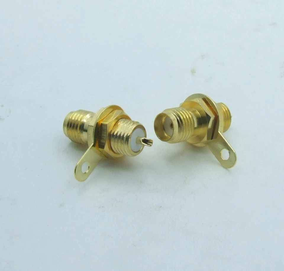 10 sets SMA Female Jack RF Connector Panel Mount with nut bulkhead handle Solder - Image 2 of 3
