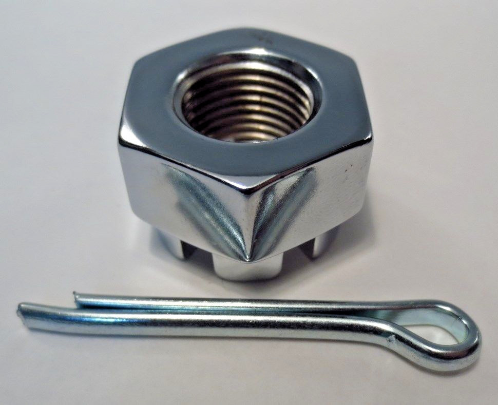 Chrome Rear Axle Nut 16mm with Cotter Pin KAWASAKI H1 500 KZ650 S3